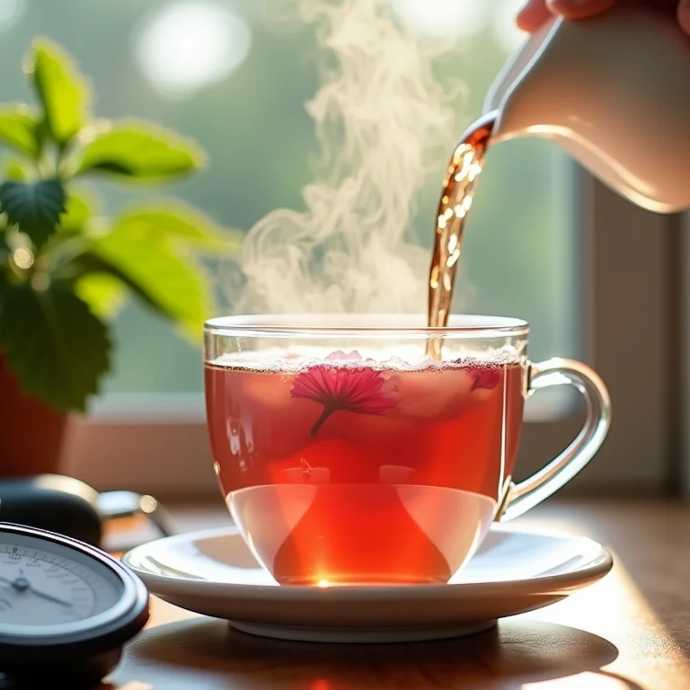 Chá de hibisco com hortelã e controle da pressão arterial