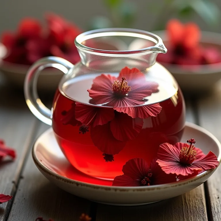 Chá de hibisco, uma bebida naturalmente vibrante e refrescante