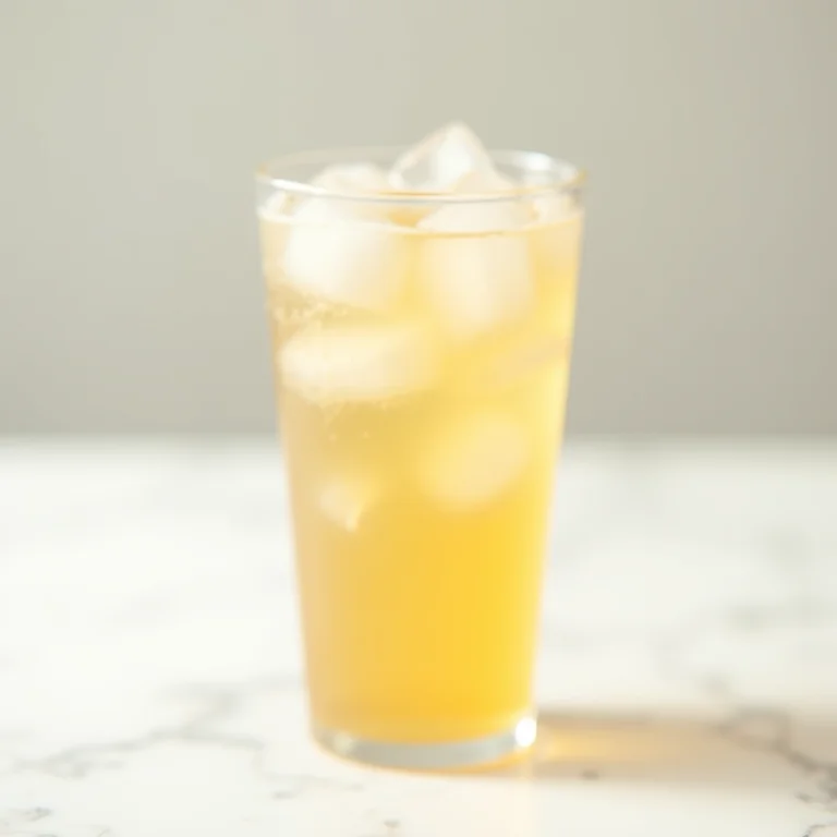 Chá gelado de baixo teor calórico em copo de vidro.