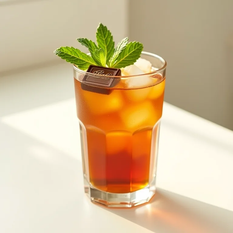 Chá Gelado Godiva Clássico em copo de vidro.