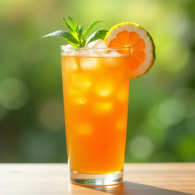 Chá gelado turbinado pronto para beber.