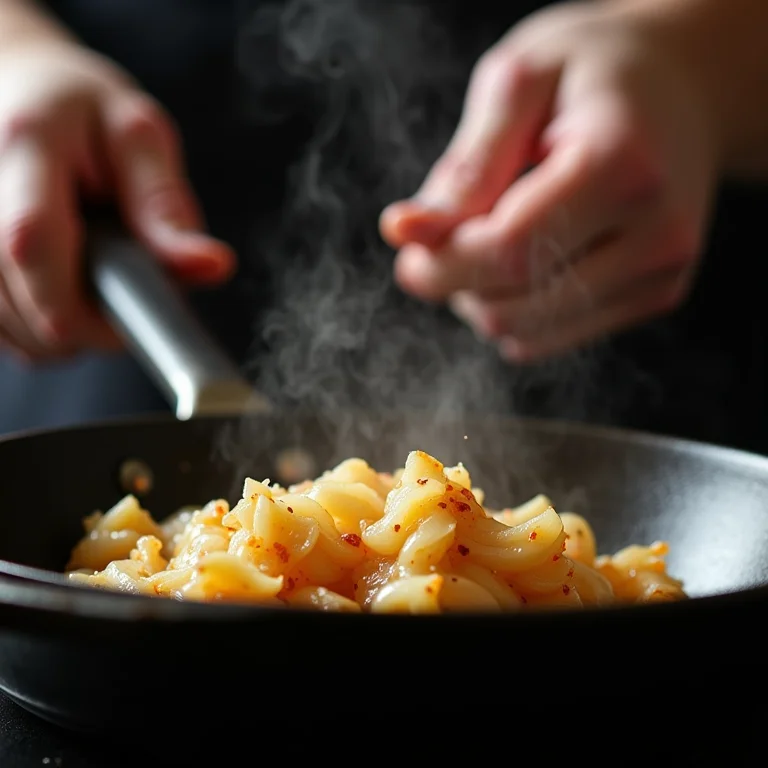 Chef demonstra o passo a passo do refogado perfeito para o arroz com frango.