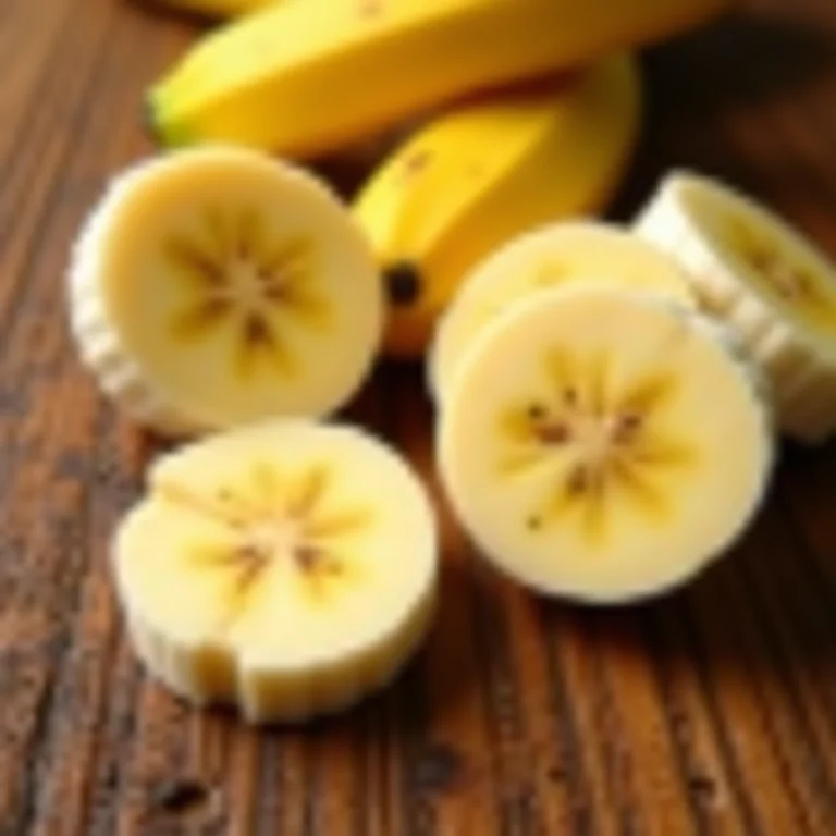 Close-up da polpa de banana mostrando riqueza em potássio