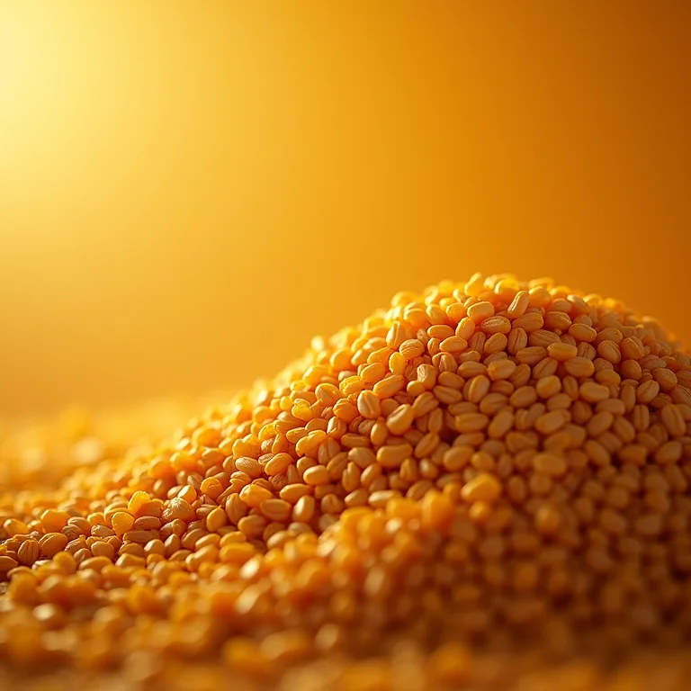 Close-up da textura da sêmola de trigo.