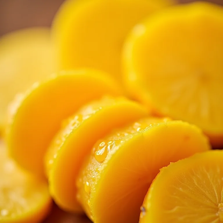 Close-up da textura termogênica do gengibre fresco