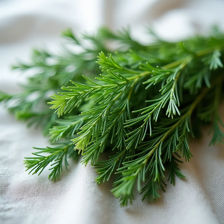 Close-up das folhas e sementes da erva endro (Anethum graveolens)