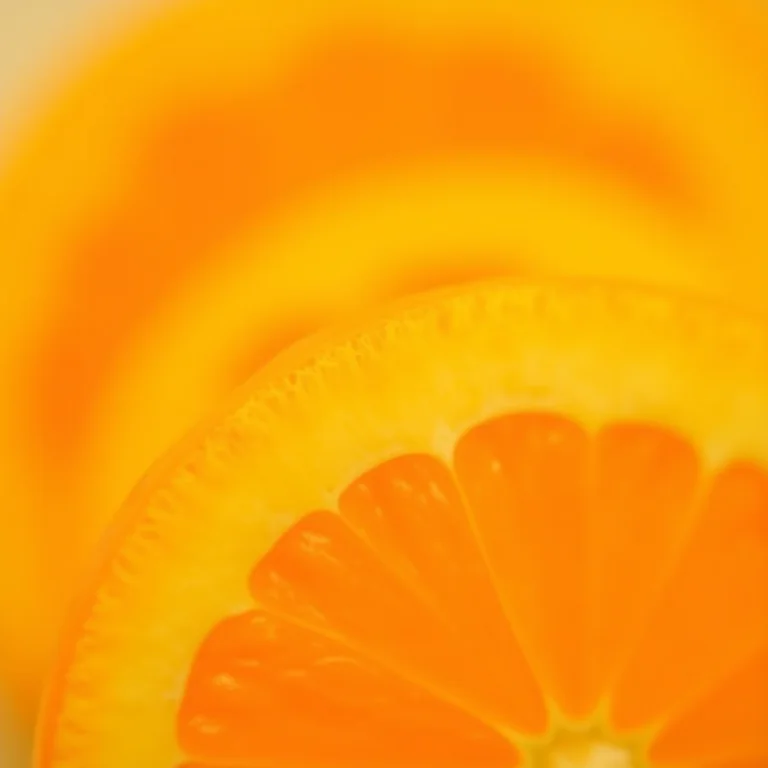 Close-up de fatias de laranja frescas com detalhes da textura