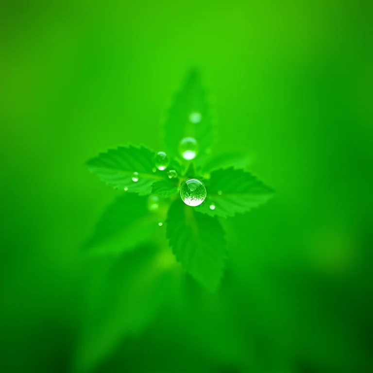 Close-up de folhas de hortelã (Mentha)