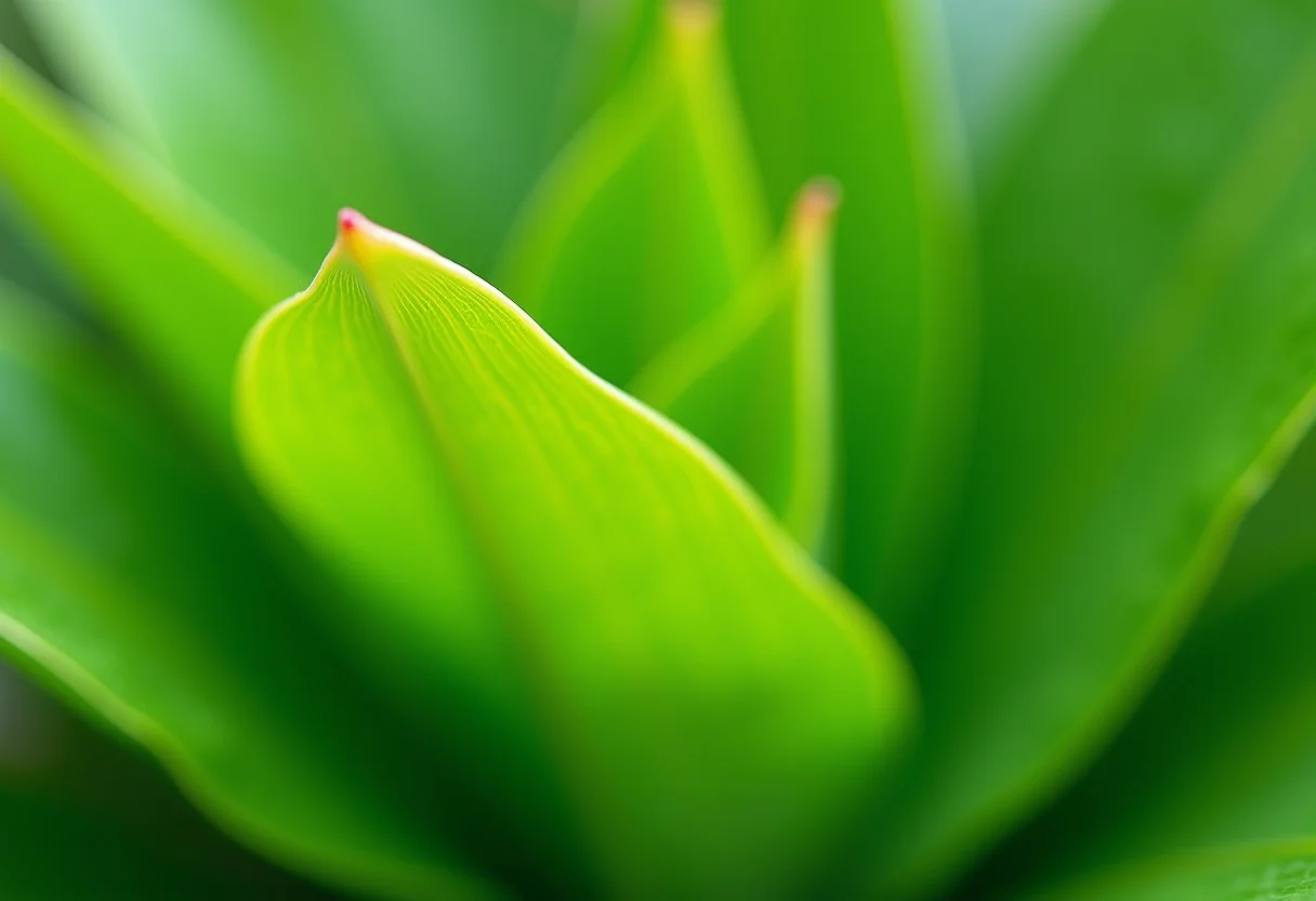 Close-up de uma planta de arruda exuberante com folhas vibrantes