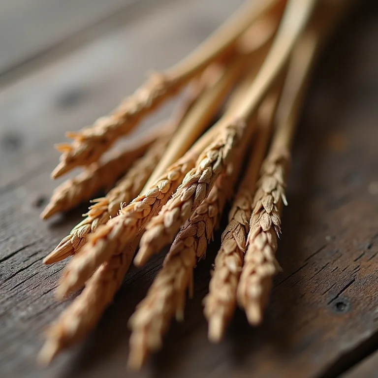Close-up detalhado de cavalinha seca (Equisetum arvense).