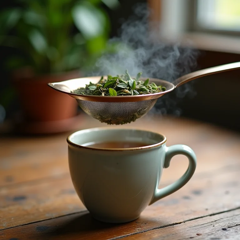 Coando o chá de boldo para um preparo perfeito e sem amargor.