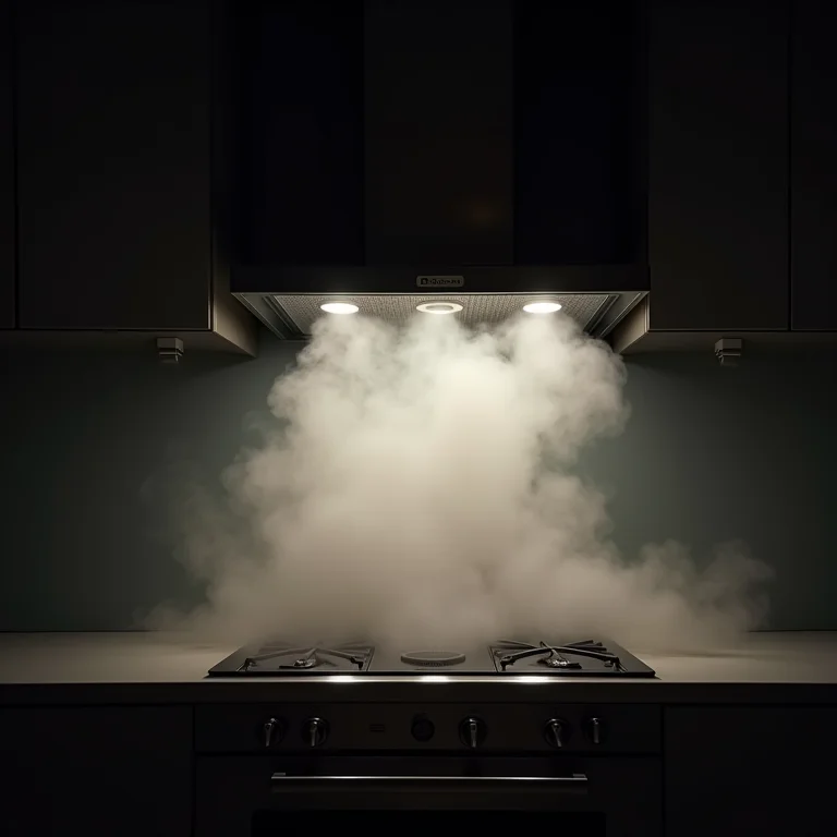 Coifa com filtro sujo prejudicando o fluxo de ar