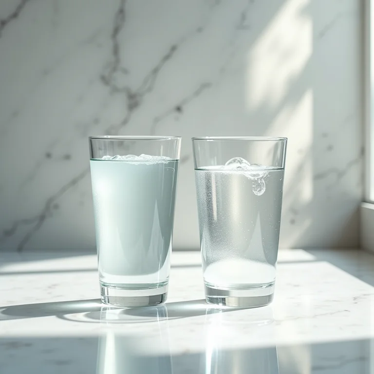 Comparação entre água filtrada e água da torneira