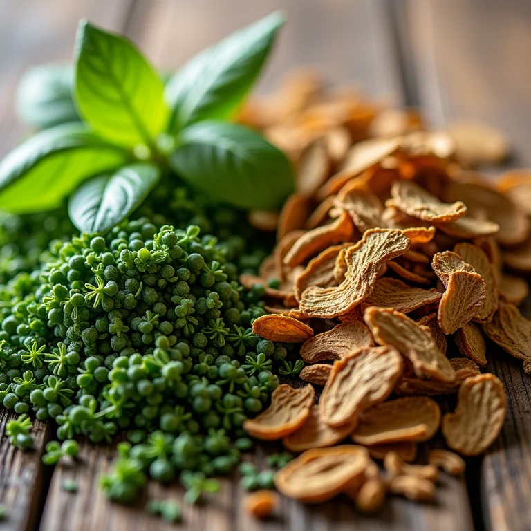 Comparativo entre ervas frescas e secas.