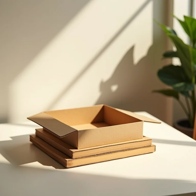 Comparativo entre papelão solto e organizador finalizado