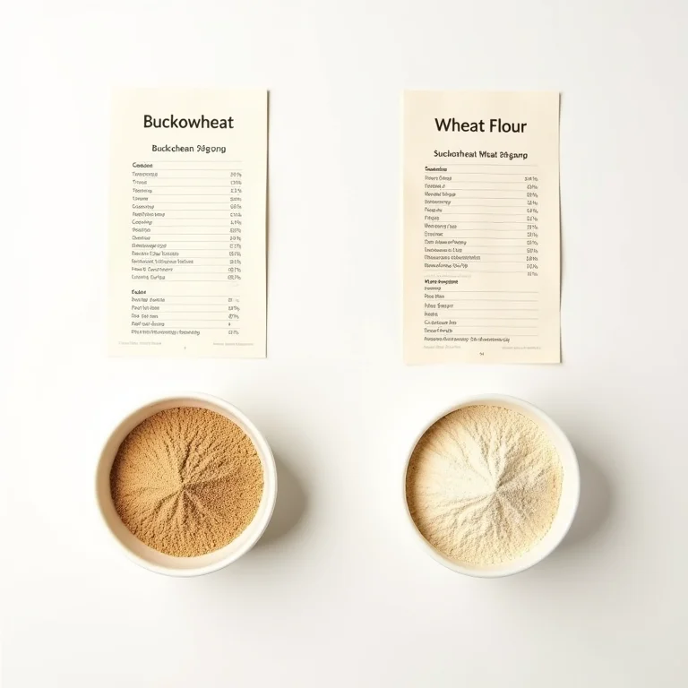 Comparativo nutricional entre farinha de trigo sarraceno e farinha de trigo tradicional
