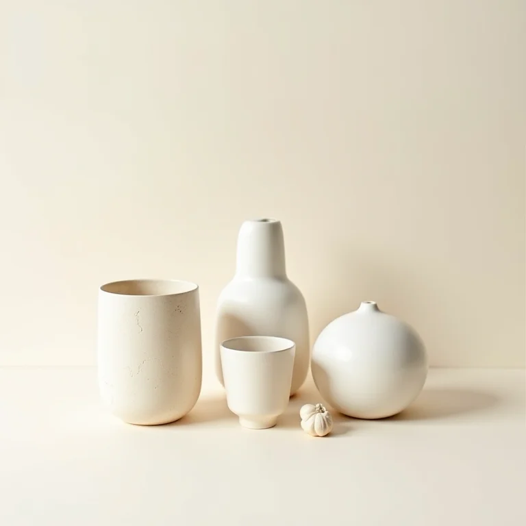 Composição minimalista de objetos que ilustram as diferenças entre Lagom e Minimalismo