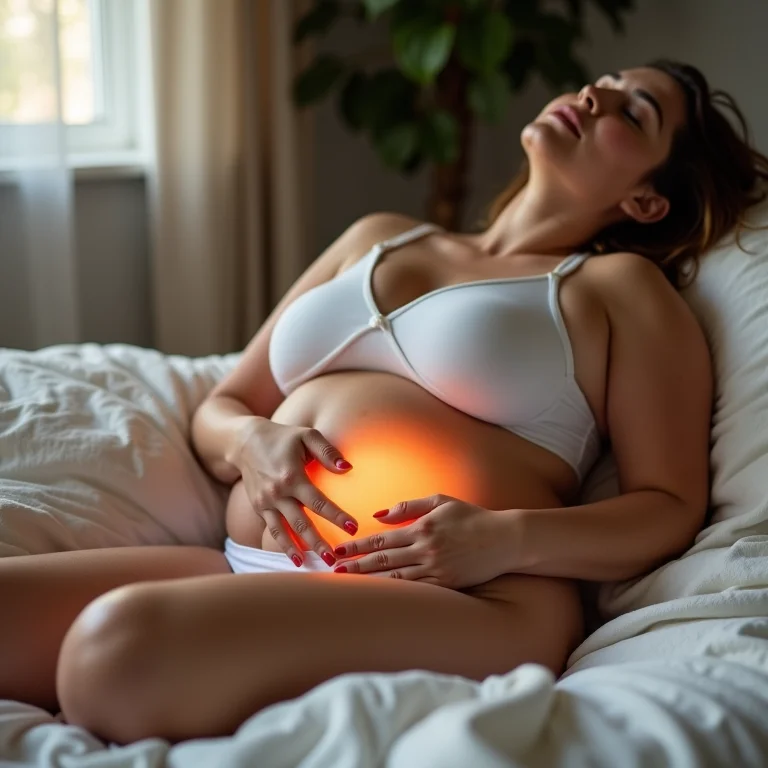 Compressa quente com poejo para cólicas.