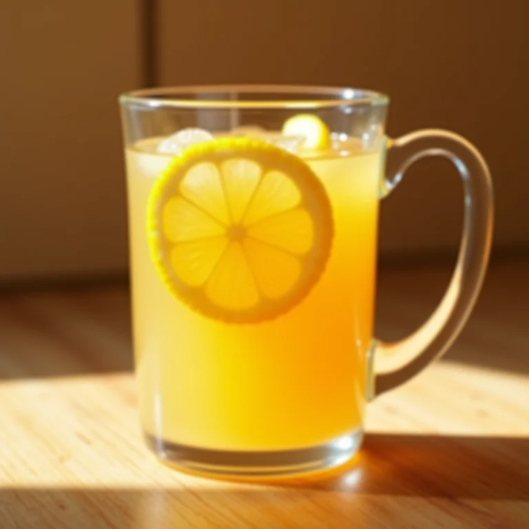 Copo de chá de limão clássico com fatias de limão