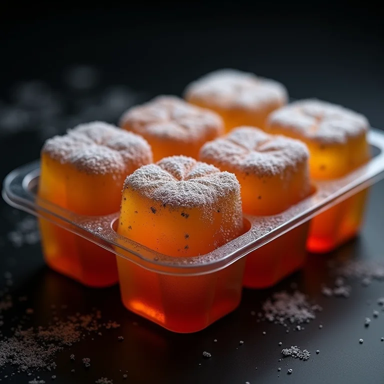 Cubos de gelo de chá sendo congelados para preservar o sabor