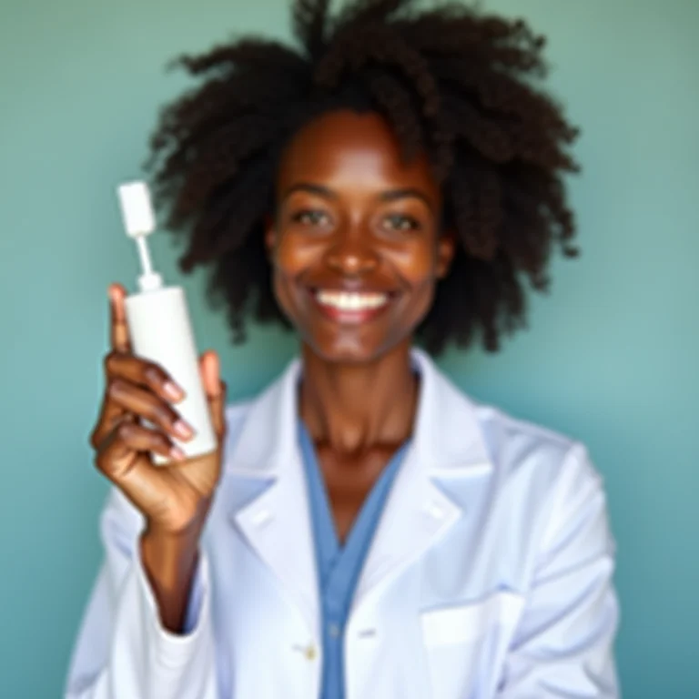 Dentista sorrindo e segurando uma escova de dentes.