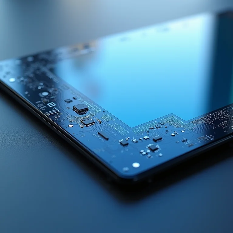 Detalhe da sensibilidade da tela OLED.