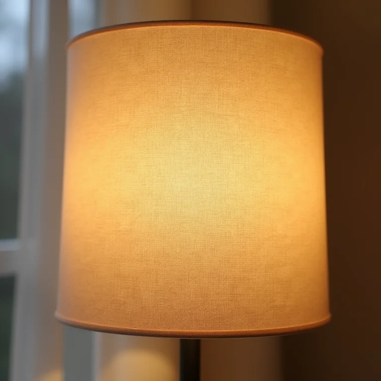 Detalhe da textura de um abajur de tecido