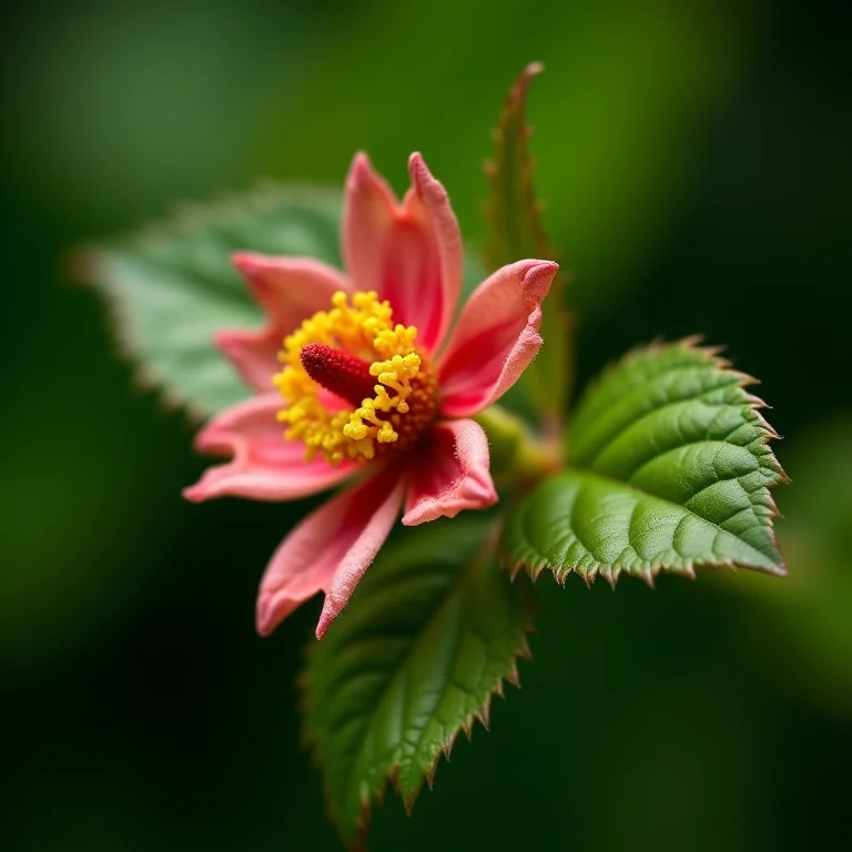 Detalhes botânicos da Cuphea balsamona.