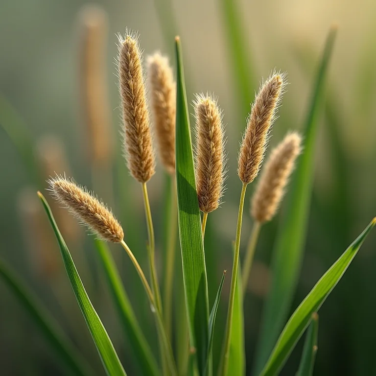 Detalhes botânicos da planta cavalinha (Equisetum arvense).