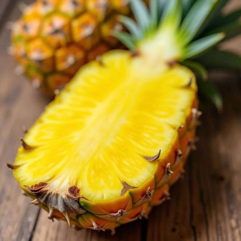 Detalhes da casca de abacaxi fresca