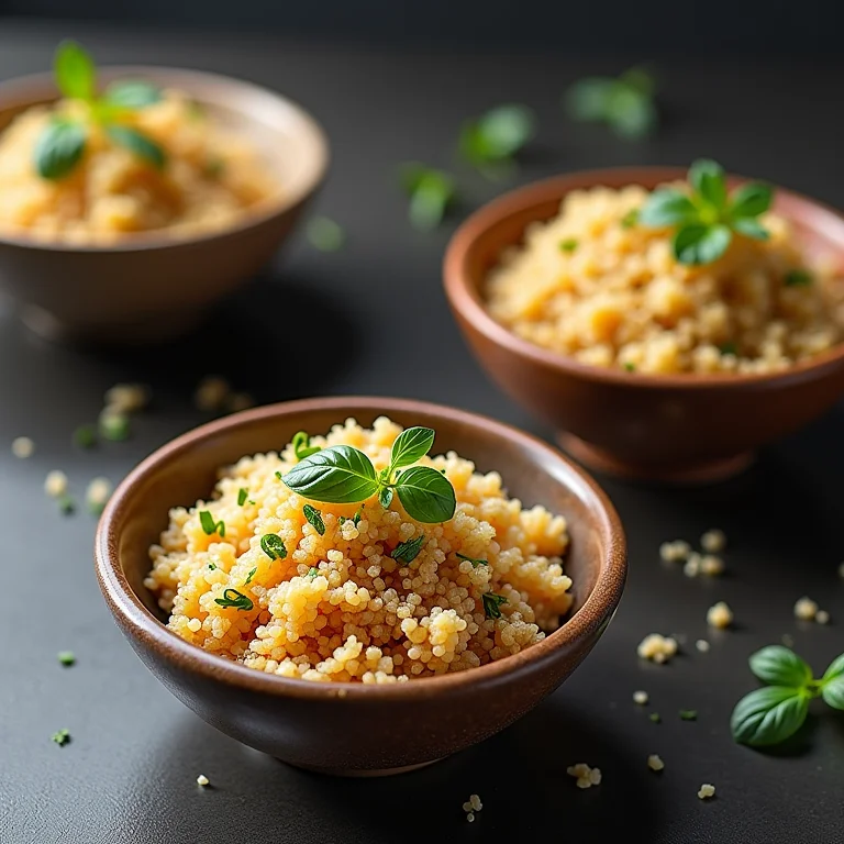Diferentes métodos de cozimento da quinoa real