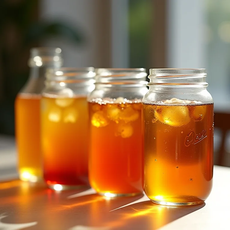 Diferentes técnicas de infusão: cold brew, chá de sol, infusão noturna em jarras de vidro.