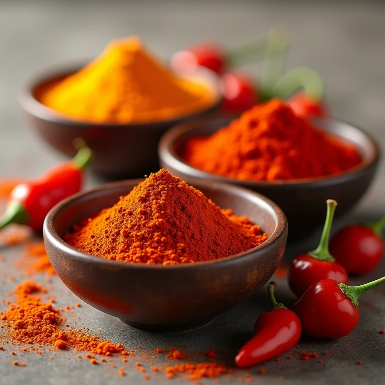 Diferentes tipos de páprica: doce, picante e defumada