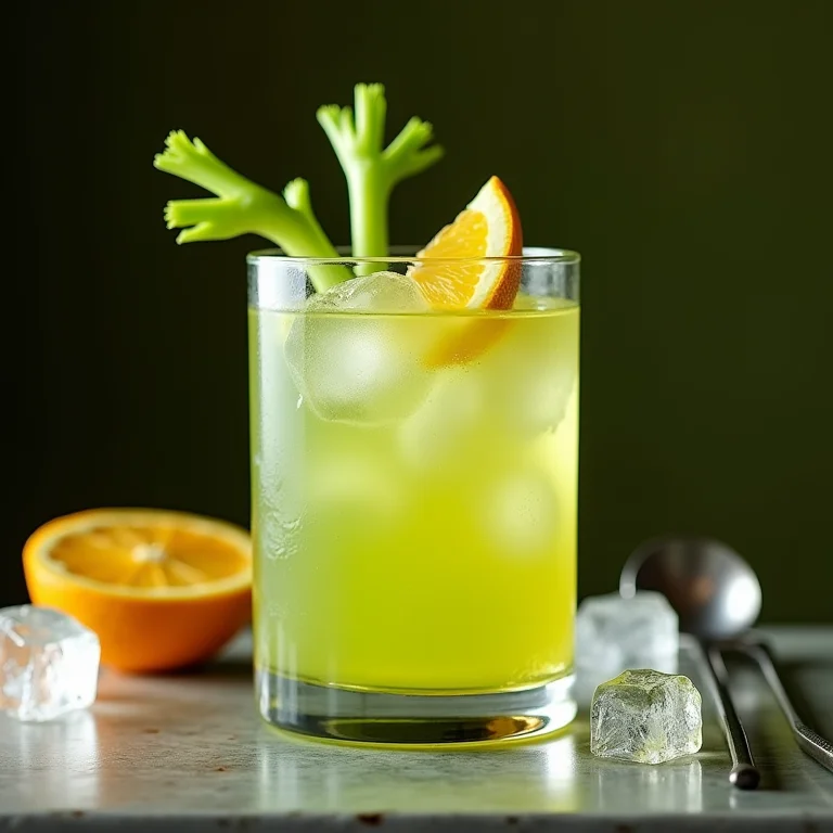 Drink refrescante e criativo com aipo