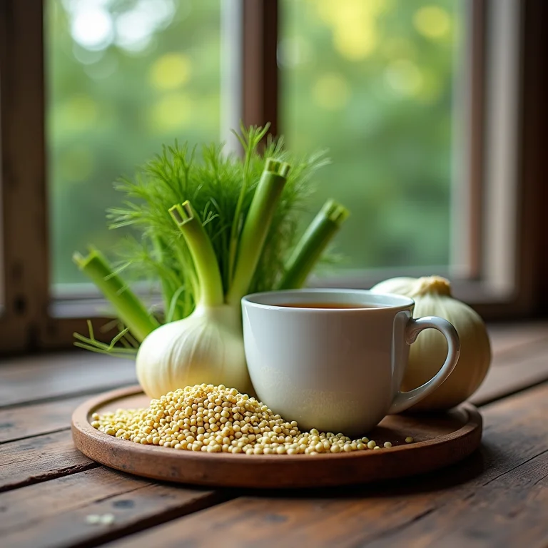 Erva Doce fresca e chá de erva doce