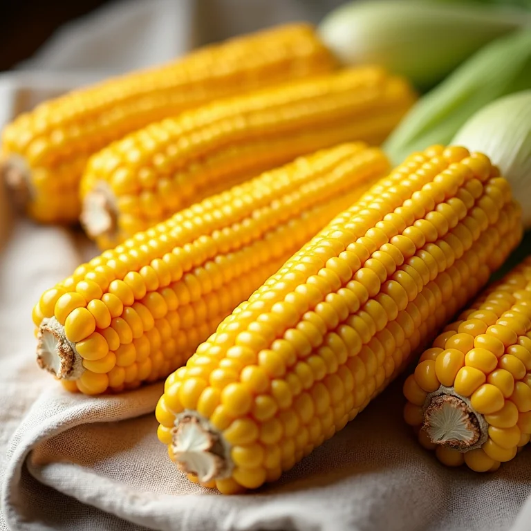 Espigas de milho frescas prontas para o preparo do curau.