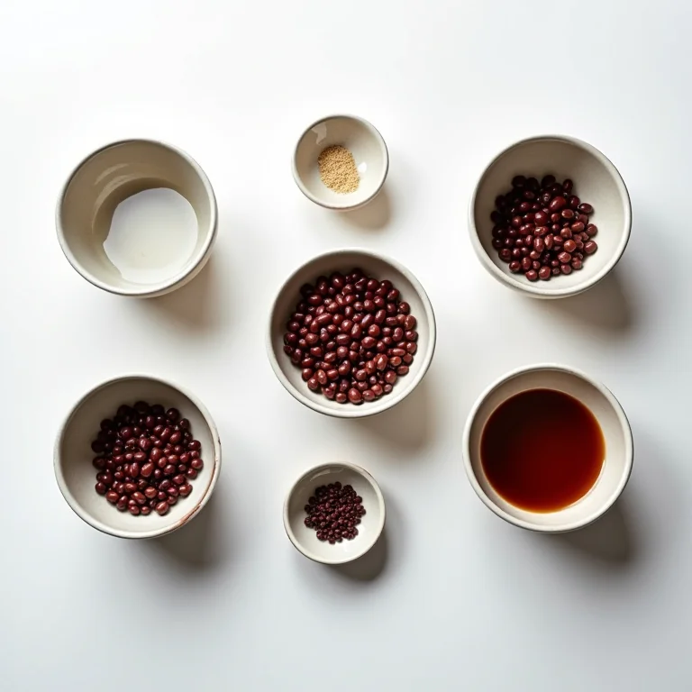 Etapas de preparo do feijão azuki