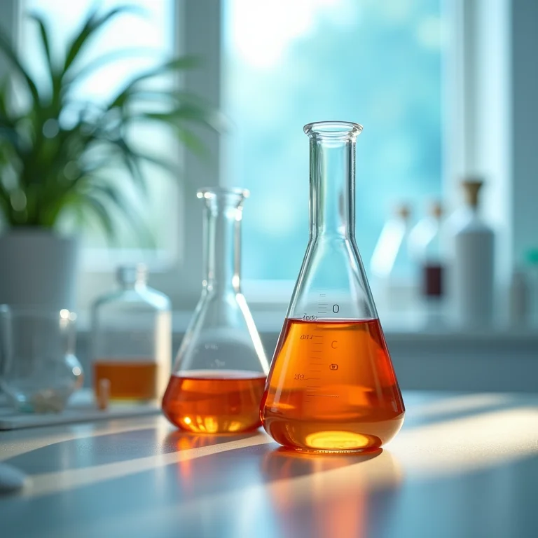 Extrato de arruda em laboratório