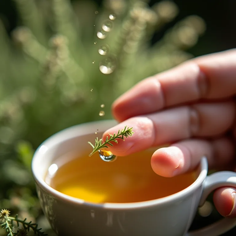Extrato de cavalinha sendo aplicado nas unhas.