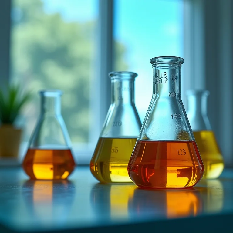 Extrato de marcela em laboratório, representando sua composição química.