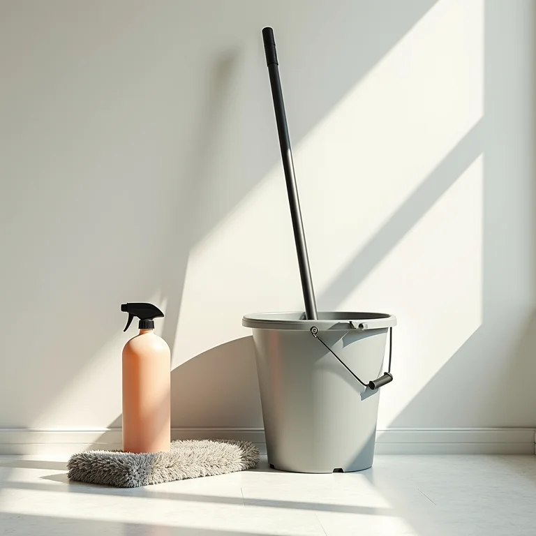 Ferramentas para limpeza de piso de borracha de academia