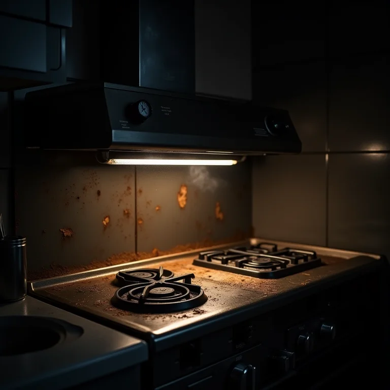 Filtro de coifa sujo necessitando limpeza