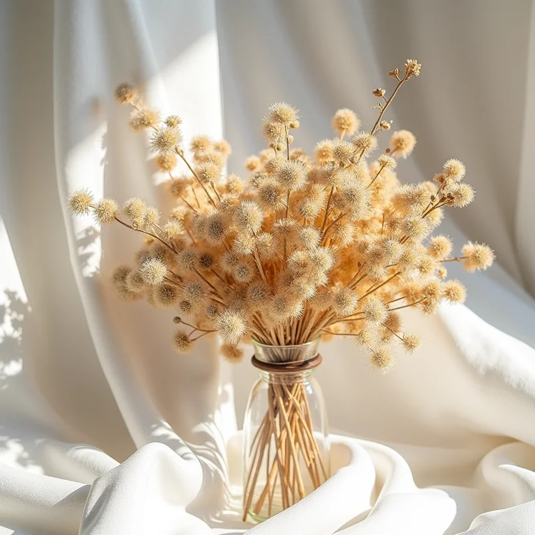 Flores de marcela secas, exibindo sua beleza natural.