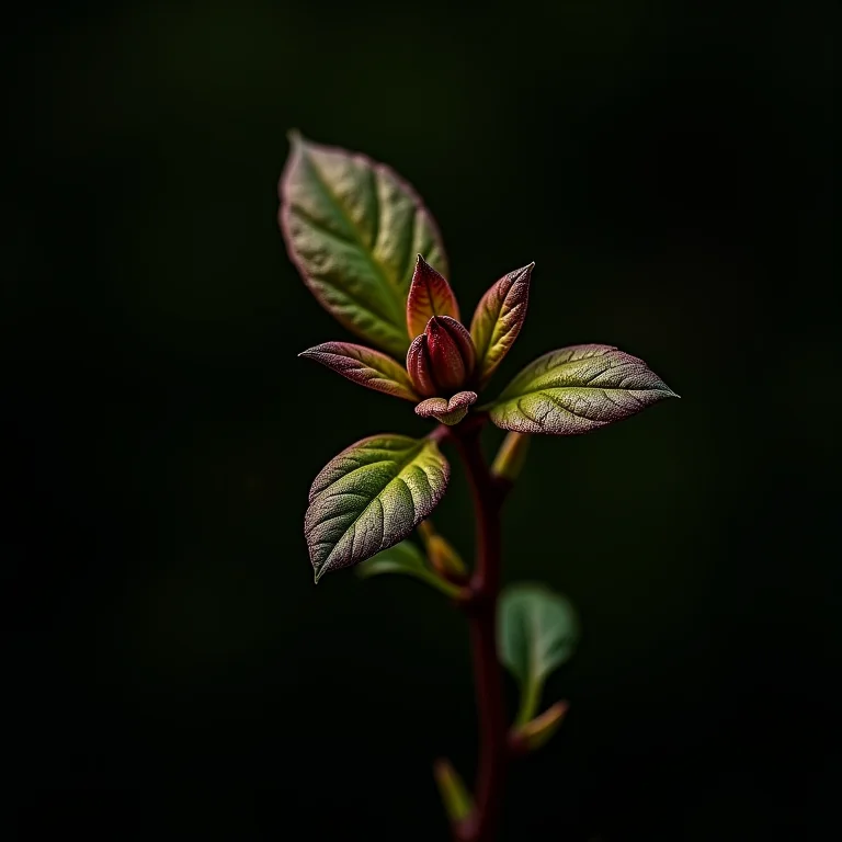Folhas de arruda murchas, simbolizando toxicidade