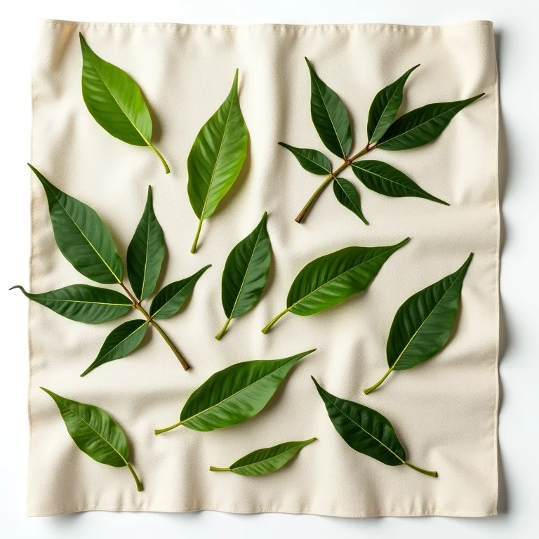 Folhas de chá de diferentes qualidades em close-up