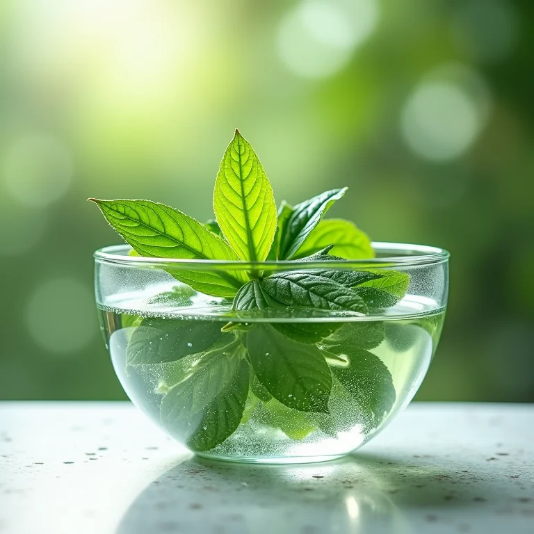 Folhas de Ora Pro Nóbis sendo higienizadas em água