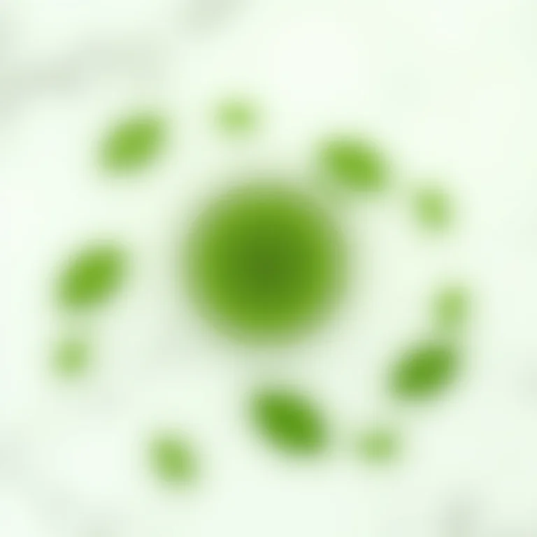 Folhas frescas de poejo em fundo de mármore