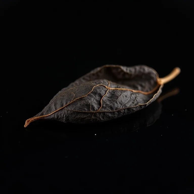 Folhas secas de chá preto
