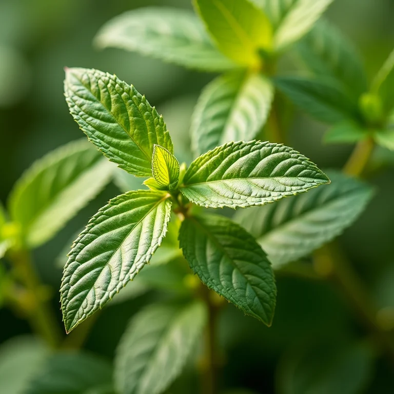 Folhas secas de erva cidreira para chá.