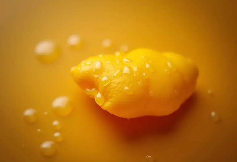 Gengibre fresco com gotas de água